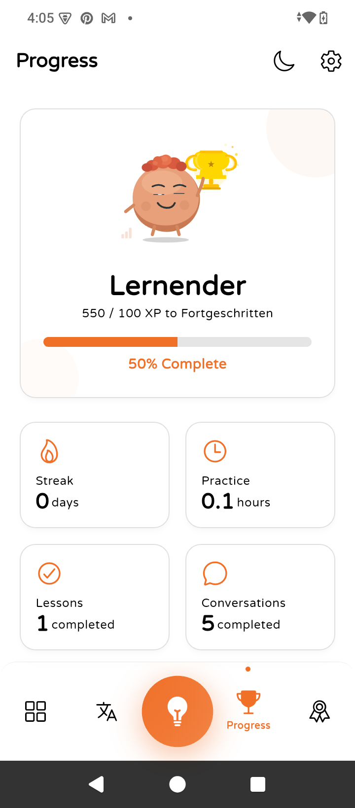 Progress tracking