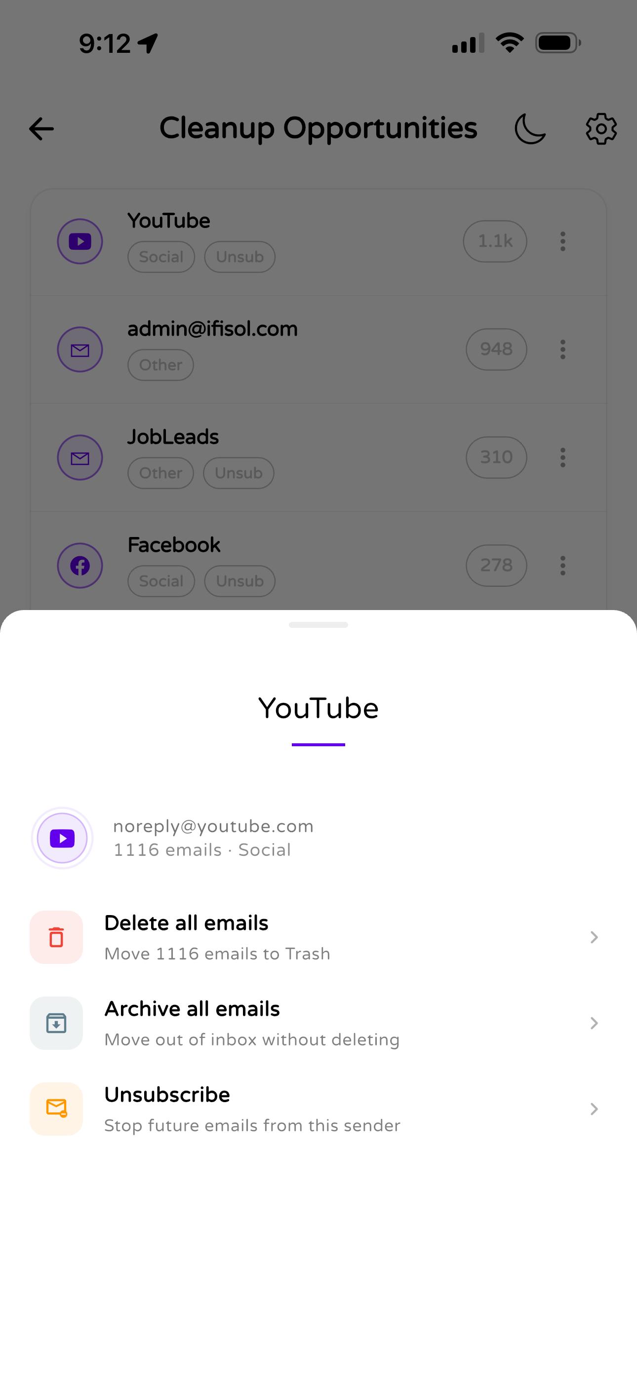 Easy unsubscribe